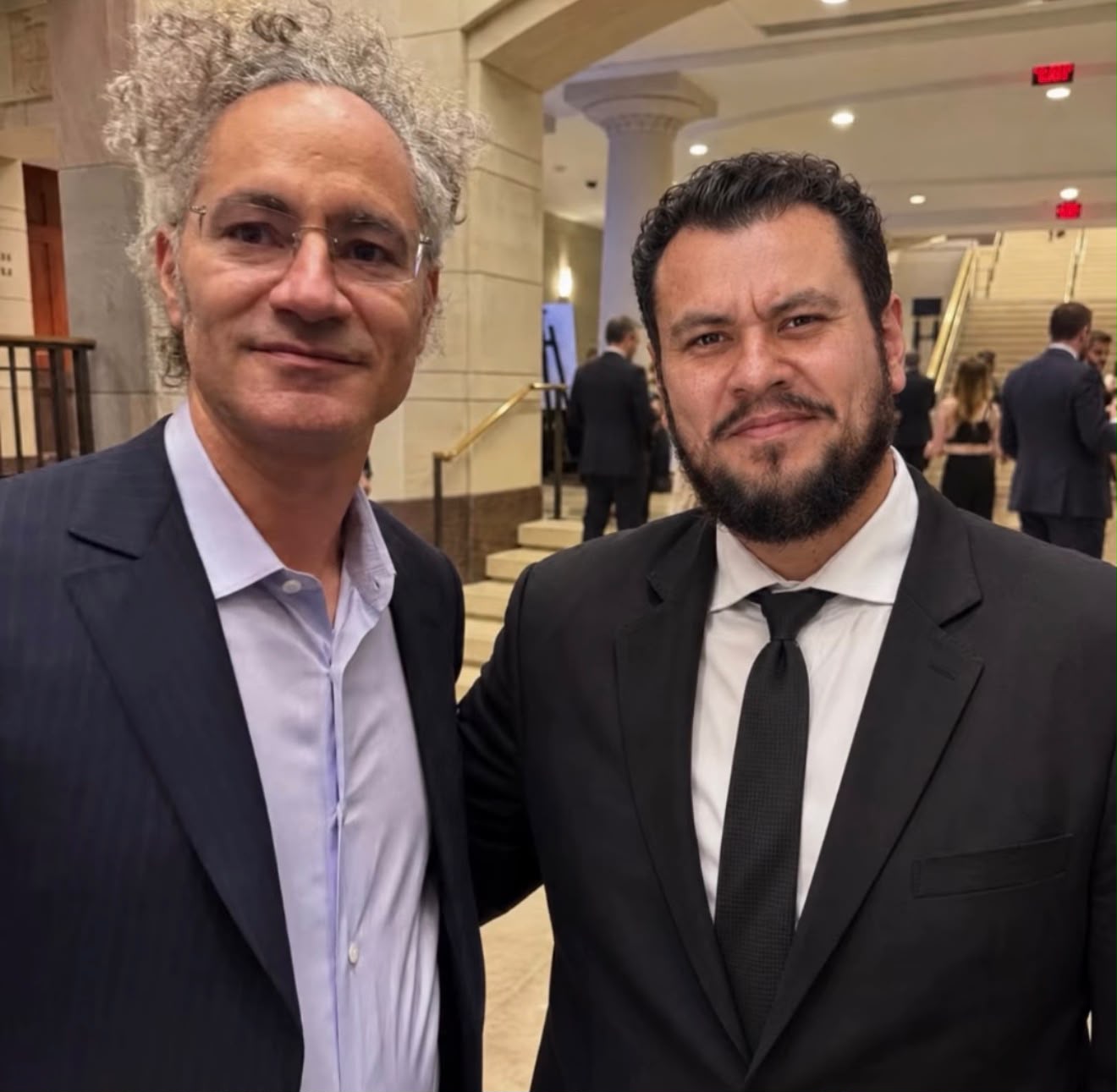 Kin Levi with Alex Karp, co-founder of Palantir.